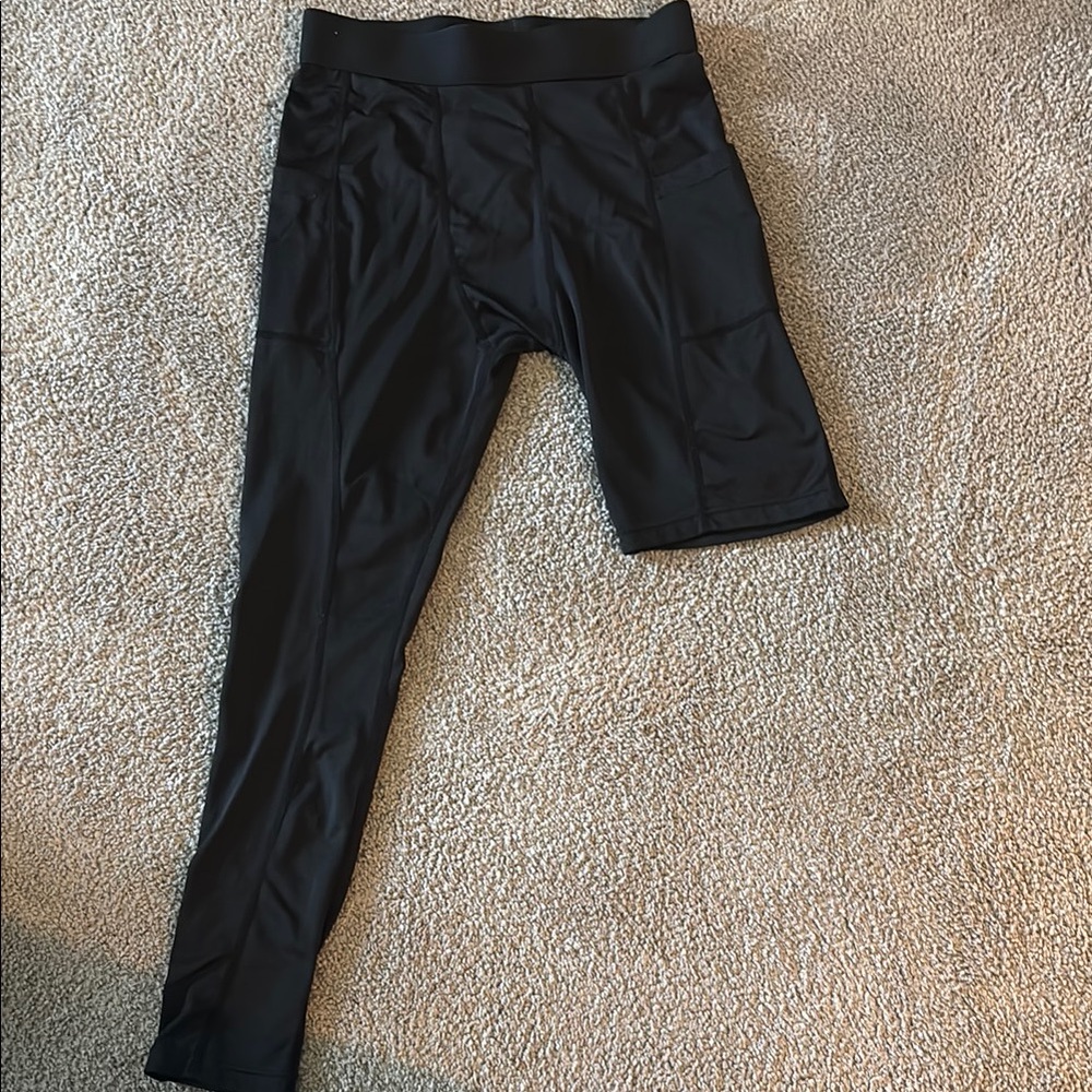 Black Slim Fit Shorts for Active Days- Basketball leggings